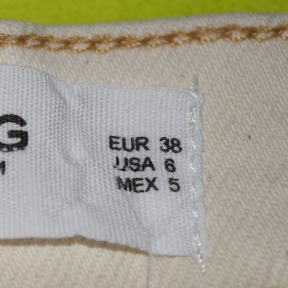 Mango Ecru Premium High Rise Straight Leg Jeans - Picture 6 of 8